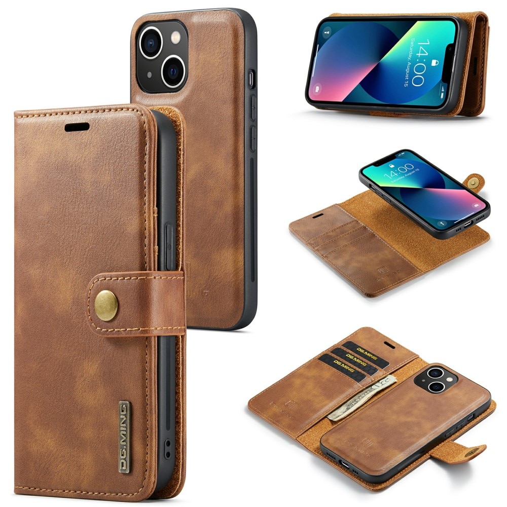 Étui portefeuille Magnet Wallet iPhone 15, Cognac