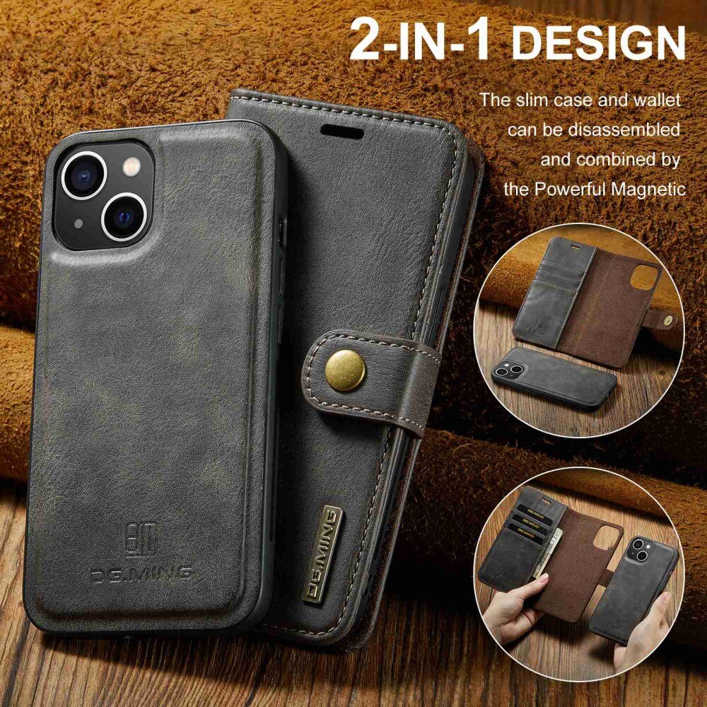 Étui portefeuille Magnet Wallet iPhone 15 Plus, Brown