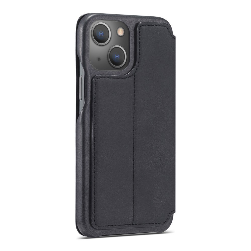 Étui portefeuille mince iPhone 15 Plus, noir