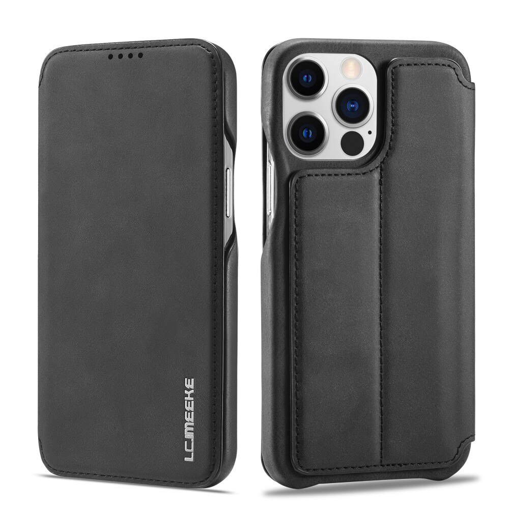 Étui portefeuille mince iPhone 15 Pro, noir