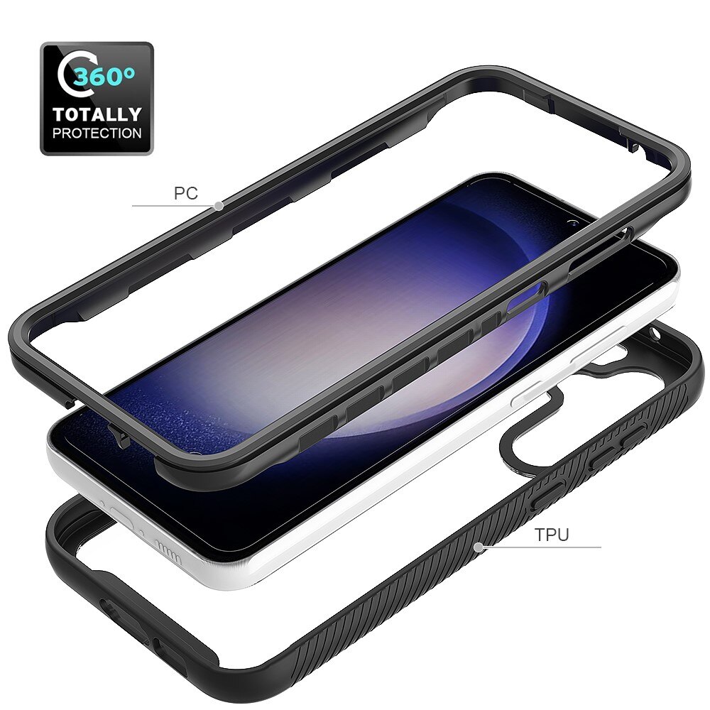 Coque de couverture complète Samsung Galaxy S23 FE, Noir