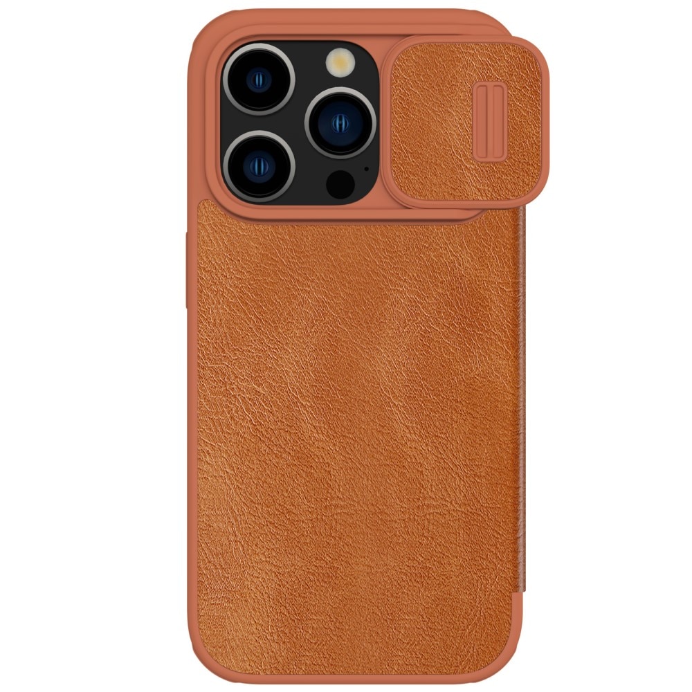 Etui Qin Pro CamShield iPhone 15 Pro Max, Brown