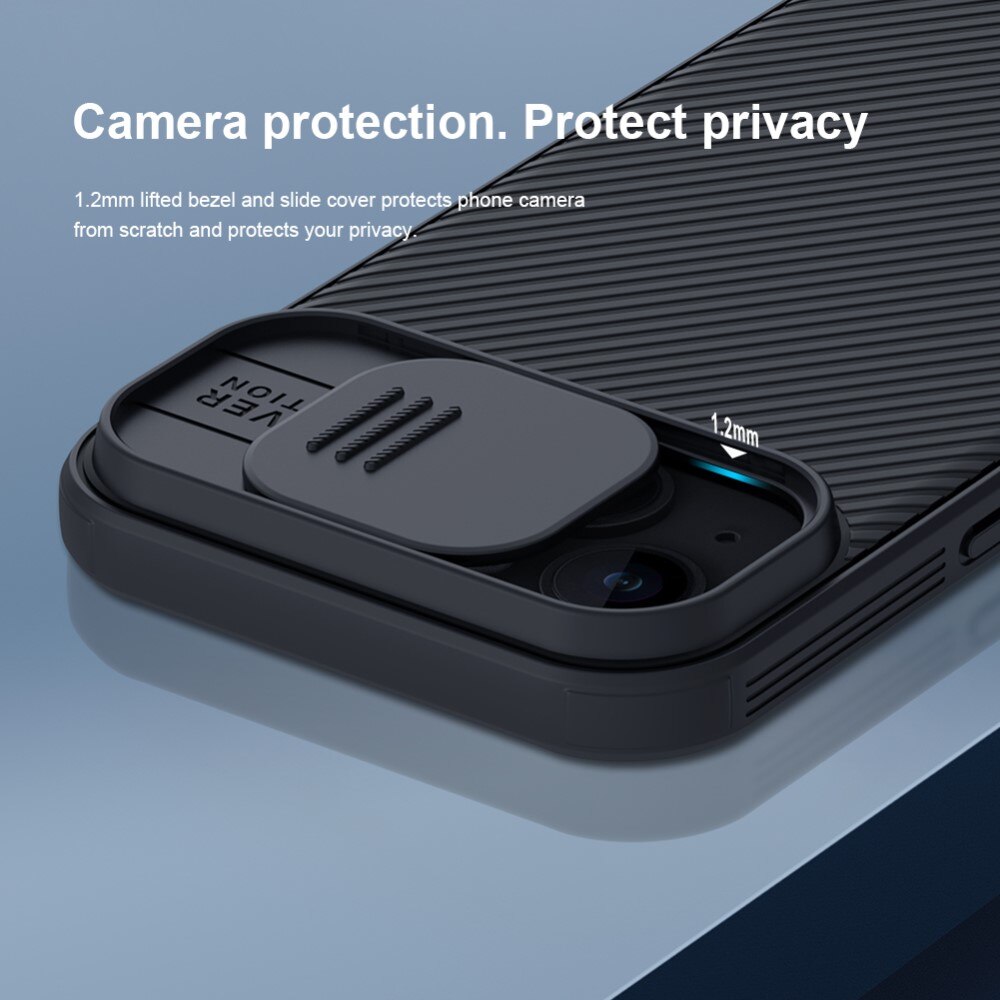Coque CamShield iPhone 15, Bleu