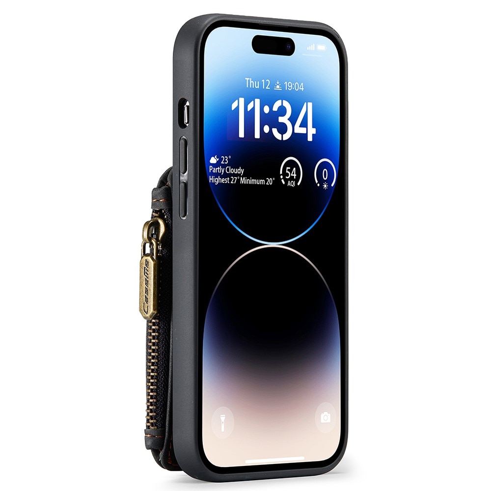 Coque avec plusieurs fentes anti-RFID iPhone 15 Pro Max, noir