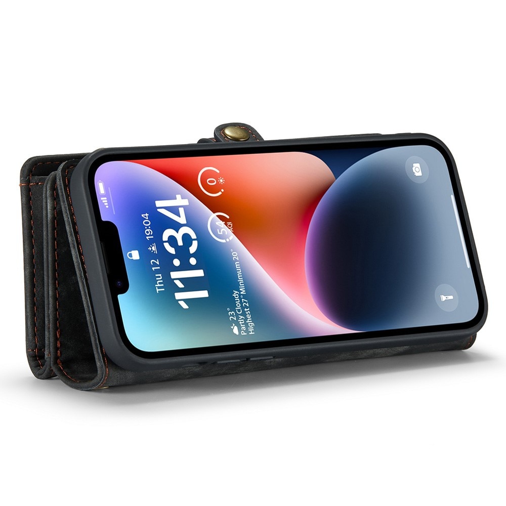 Étui portefeuille multi-cartes iPhone 15 Pro Max, Gris