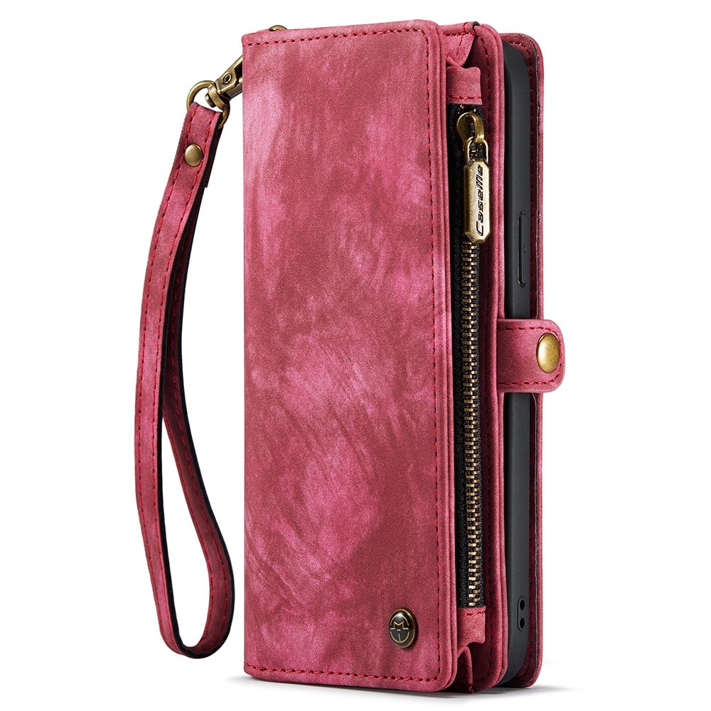 Étui portefeuille multi-cartes iPhone 15, Rouge