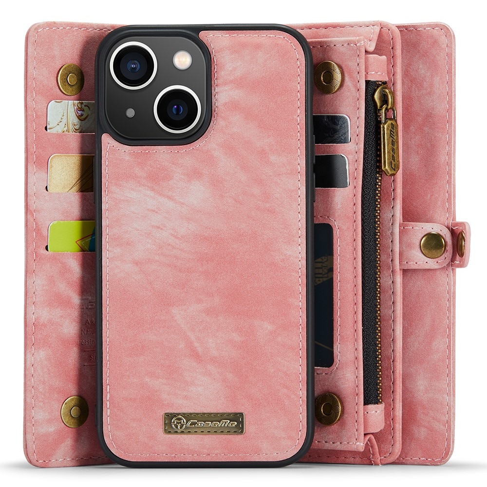 Étui portefeuille multi-cartes iPhone 15, Rose