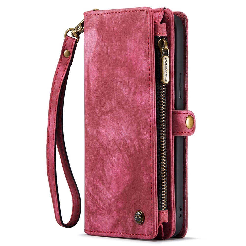 Étui portefeuille multi-cartes iPhone 15 Plus, Rouge