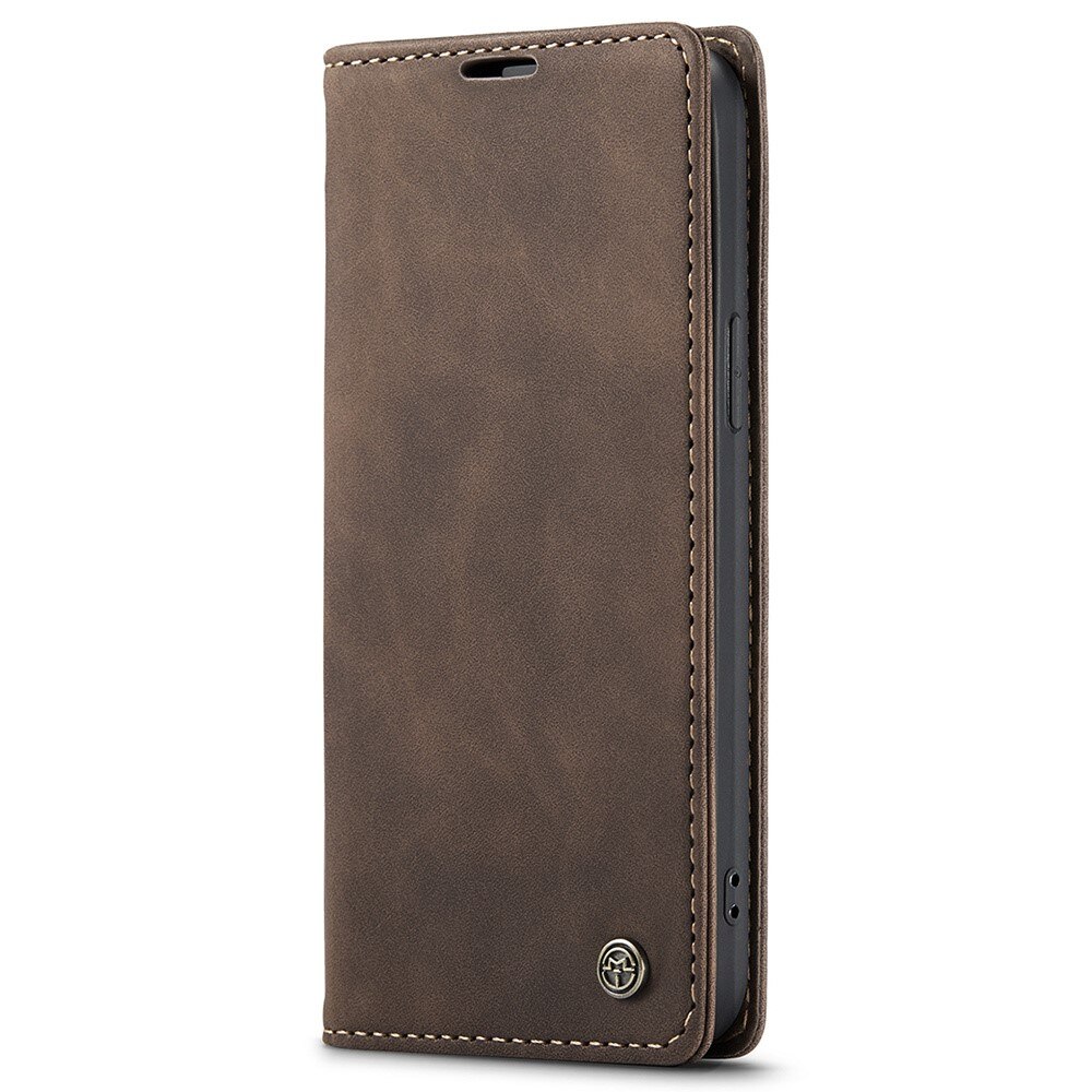 Étui portefeuille mince iPhone 15, Marron