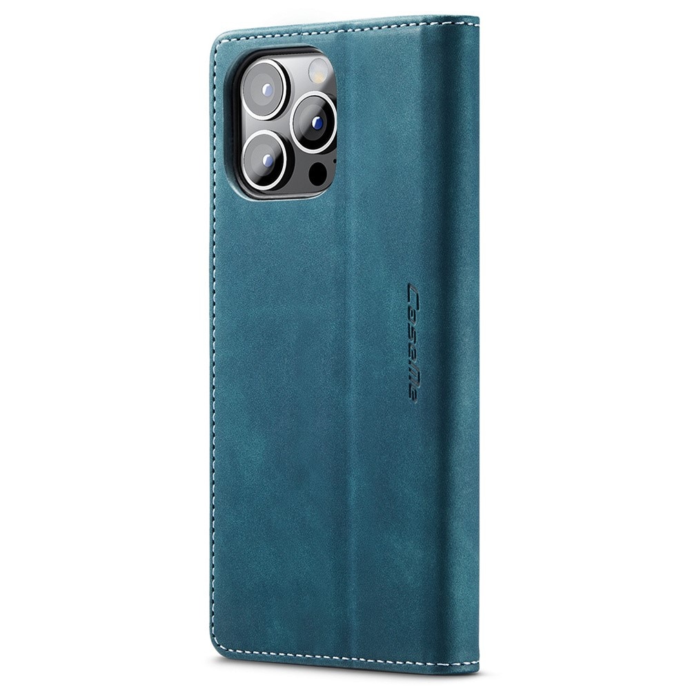 Étui portefeuille mince iPhone 15 Pro Max, bleu