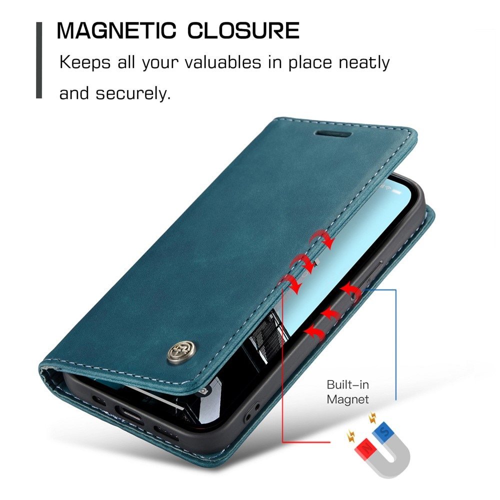 Étui portefeuille mince iPhone 15 Pro Max, Bleu