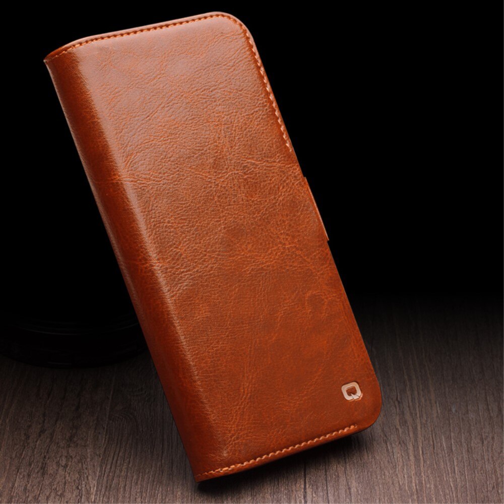 Leather Wallet Case iPhone 15 Pro, Cognac