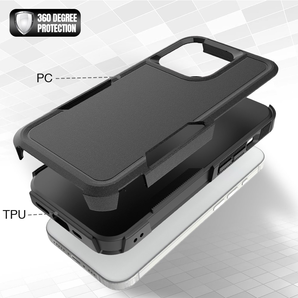 Coque hybride Off-road iPhone 15 Pro, noir