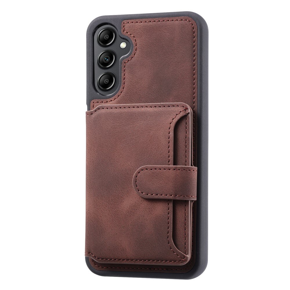 Coque porte-cartes Multi-slot anti-RFID Samsung Galaxy S23 FE, marron