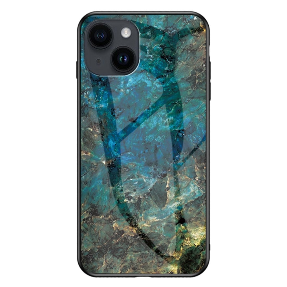 Coque en verre trempé iPhone 15 Plus, emerald