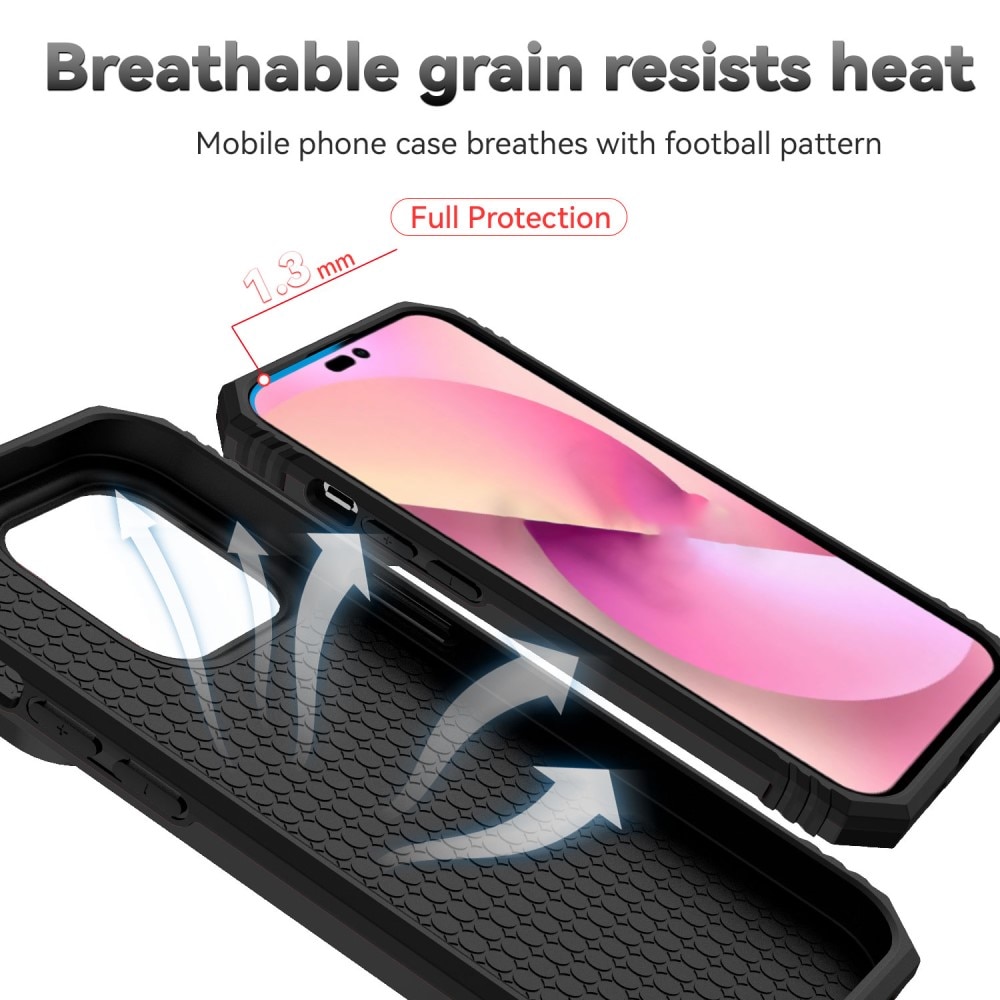 Coque Hybride Ring avec Protège Caméra iPhone 15 Pro Max, Noir