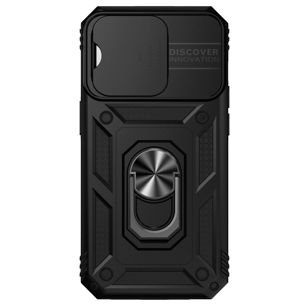 Coque Hybride Ring avec Protège Caméra iPhone 15 Pro Max, Noir