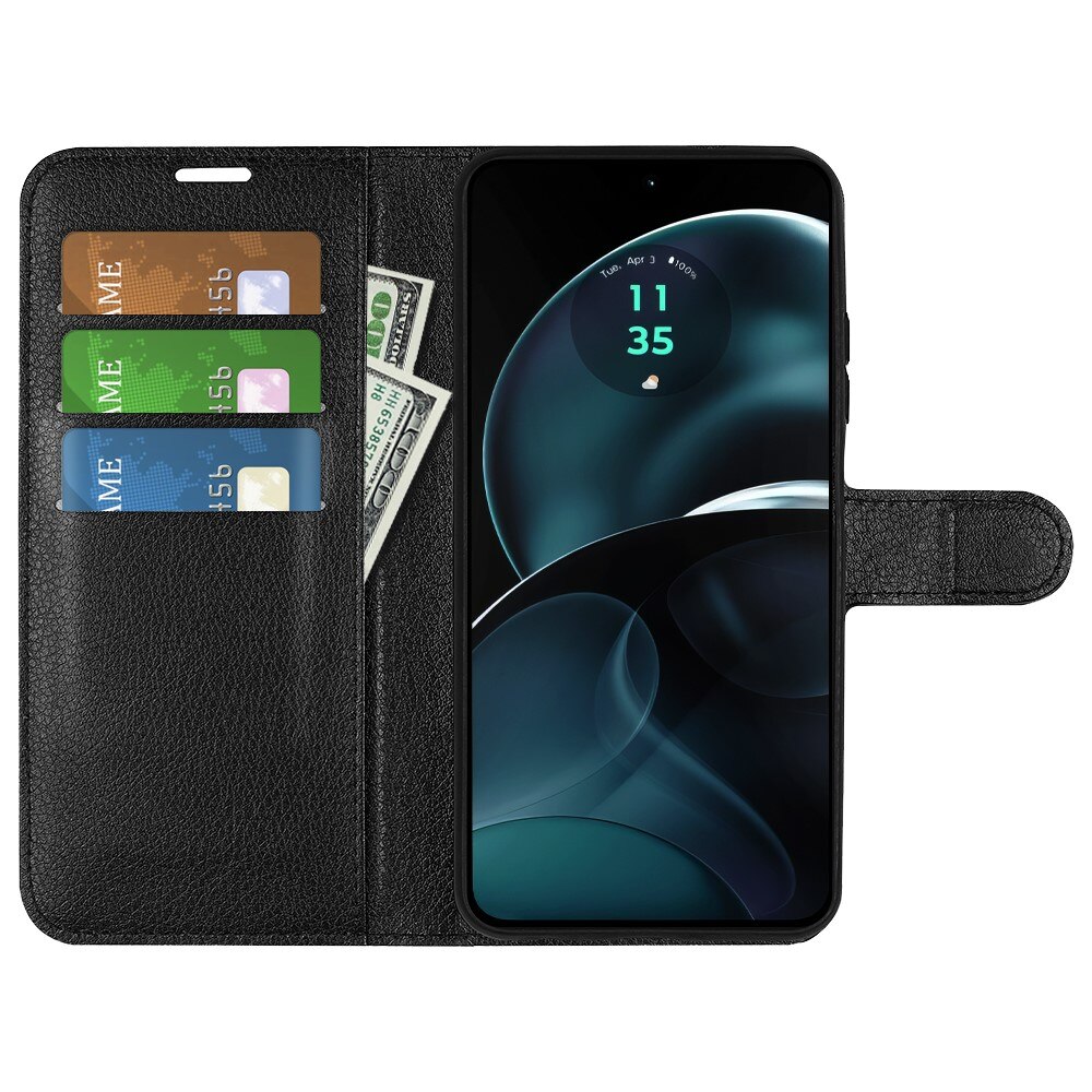 Coque portefeuille Motorola Moto G14, Noir