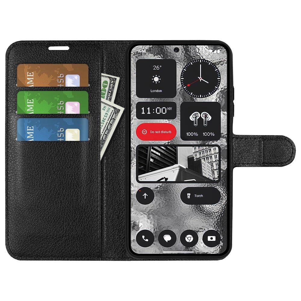 Coque portefeuille Nothing Phone 2, Noir