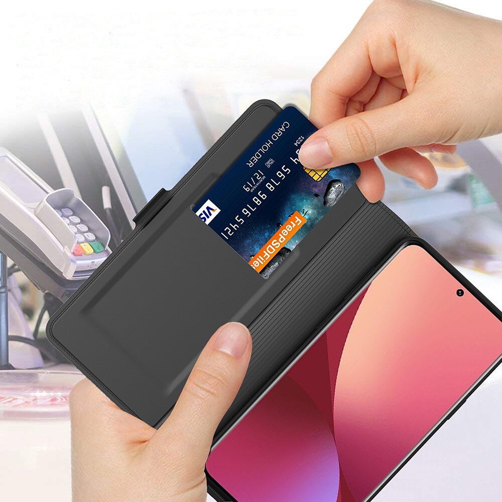 Étui portefeuille Slim Card Wallet Xiaomi Redmi 12 5G, noir