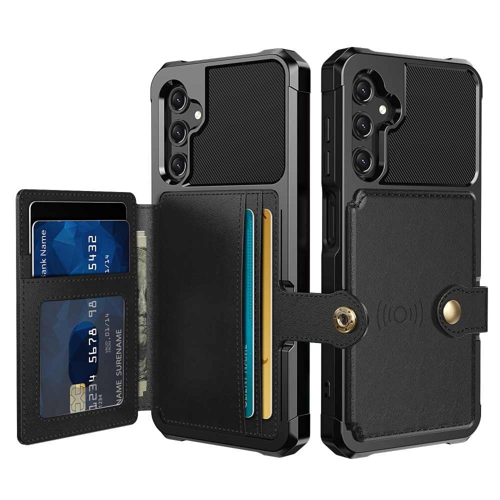 Coque porte-cartes Tough Multi-slot Samsung Galaxy A25, Noir