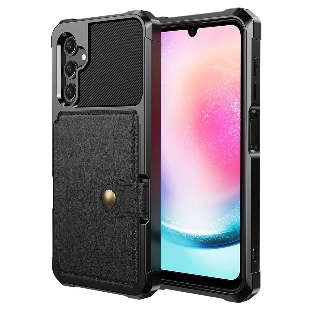 Coque porte-cartes Tough Multi-slot Samsung Galaxy A24, Noir