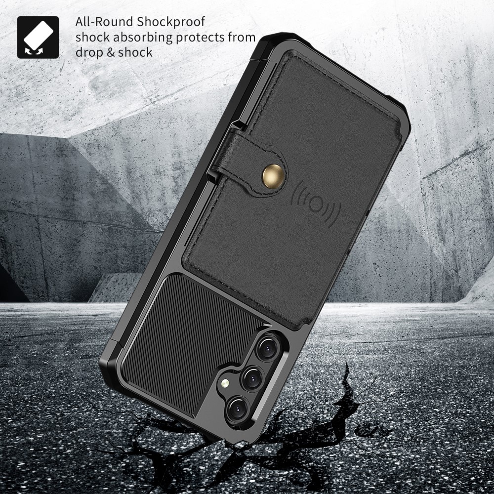 Coque porte-cartes Tough Multi-slot Samsung Galaxy A24, Noir