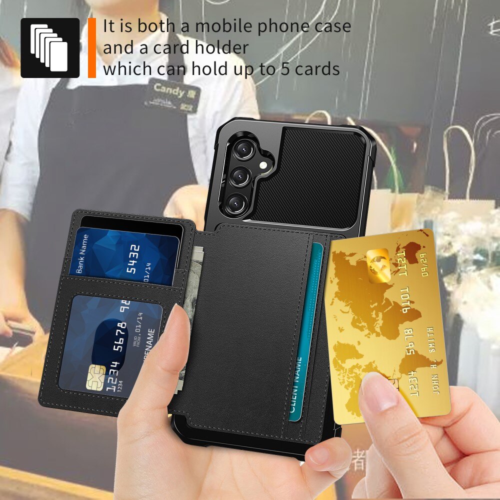 Coque porte-cartes Tough Multi-slot Samsung Galaxy A24, Noir