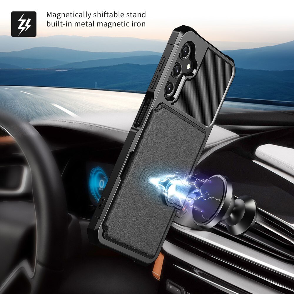 Coque porte-cartes Tough Multi-slot Samsung Galaxy A24, Noir