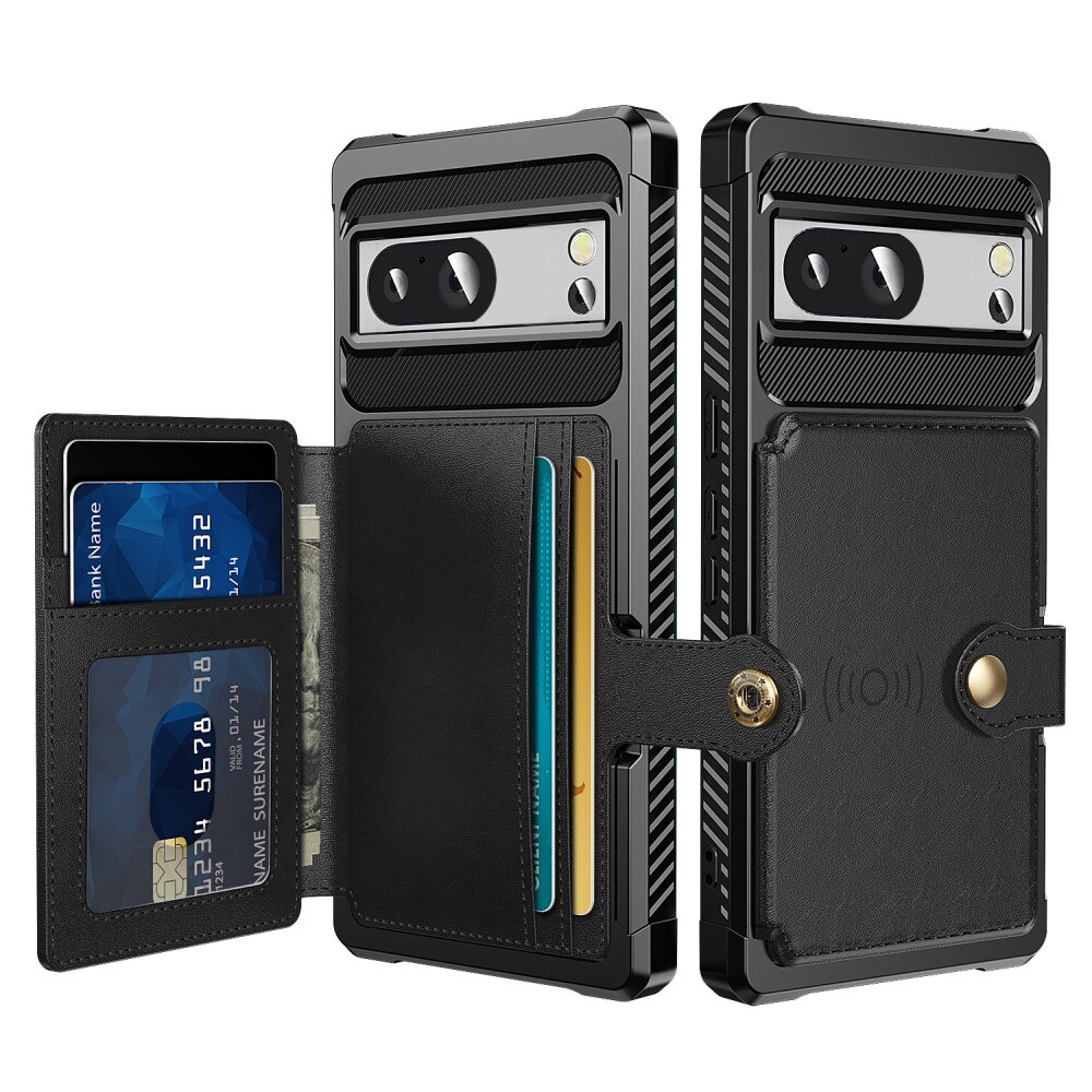 Coque porte-cartes Tough Multi-slot Google Pixel 8, Noir