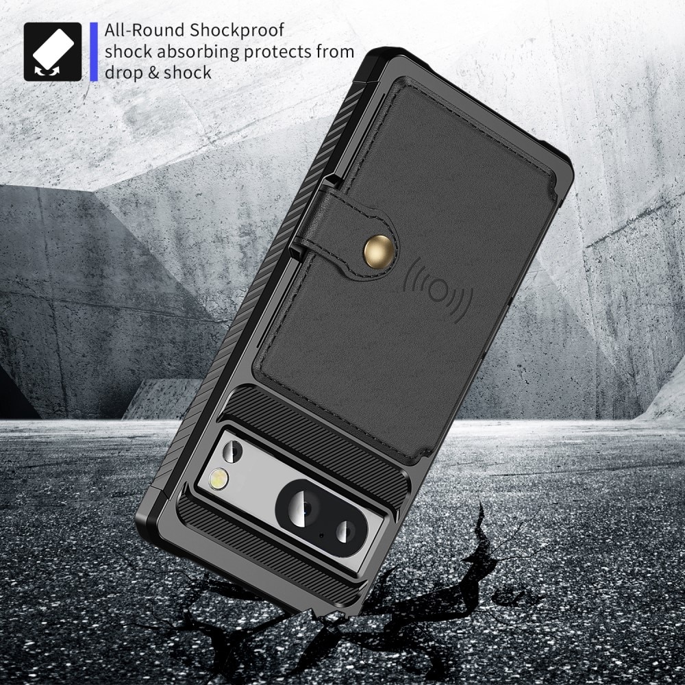 Coque porte-cartes Tough Multi-slot Google Pixel 8, noir