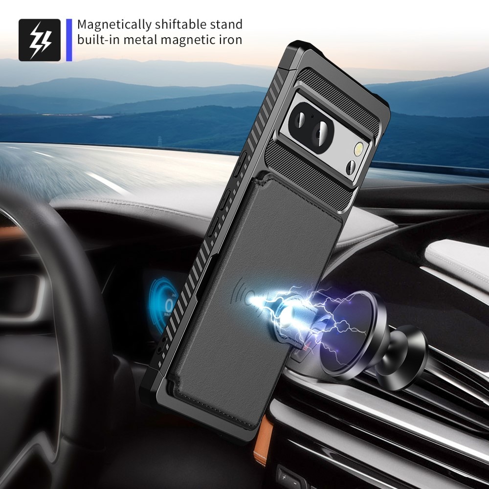 Coque porte-cartes Tough Multi-slot Google Pixel 8, Noir