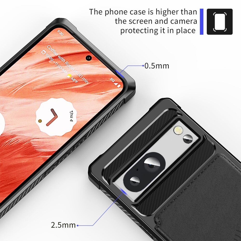 Coque porte-cartes Tough Multi-slot Google Pixel 8 Pro, Noir