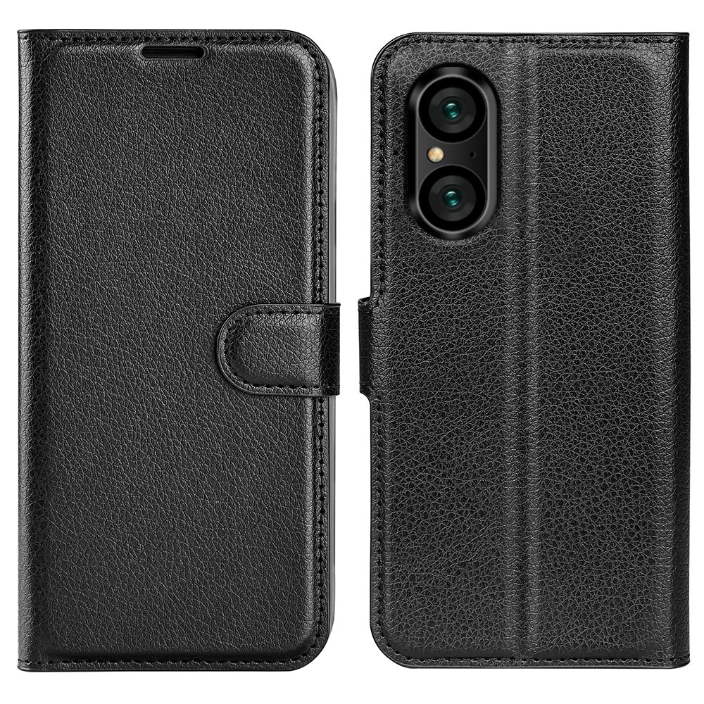 Coque portefeuille Sony Xperia 5 V, noir