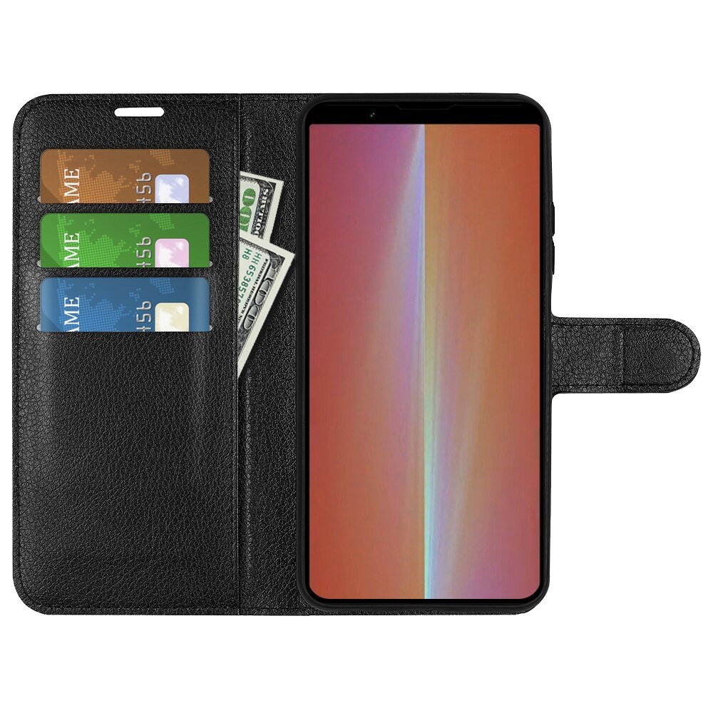 Coque portefeuille Sony Xperia 5 V, Noir