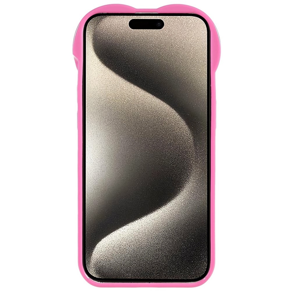 Coque TPU Cœur iPhone 15 Pro, rose