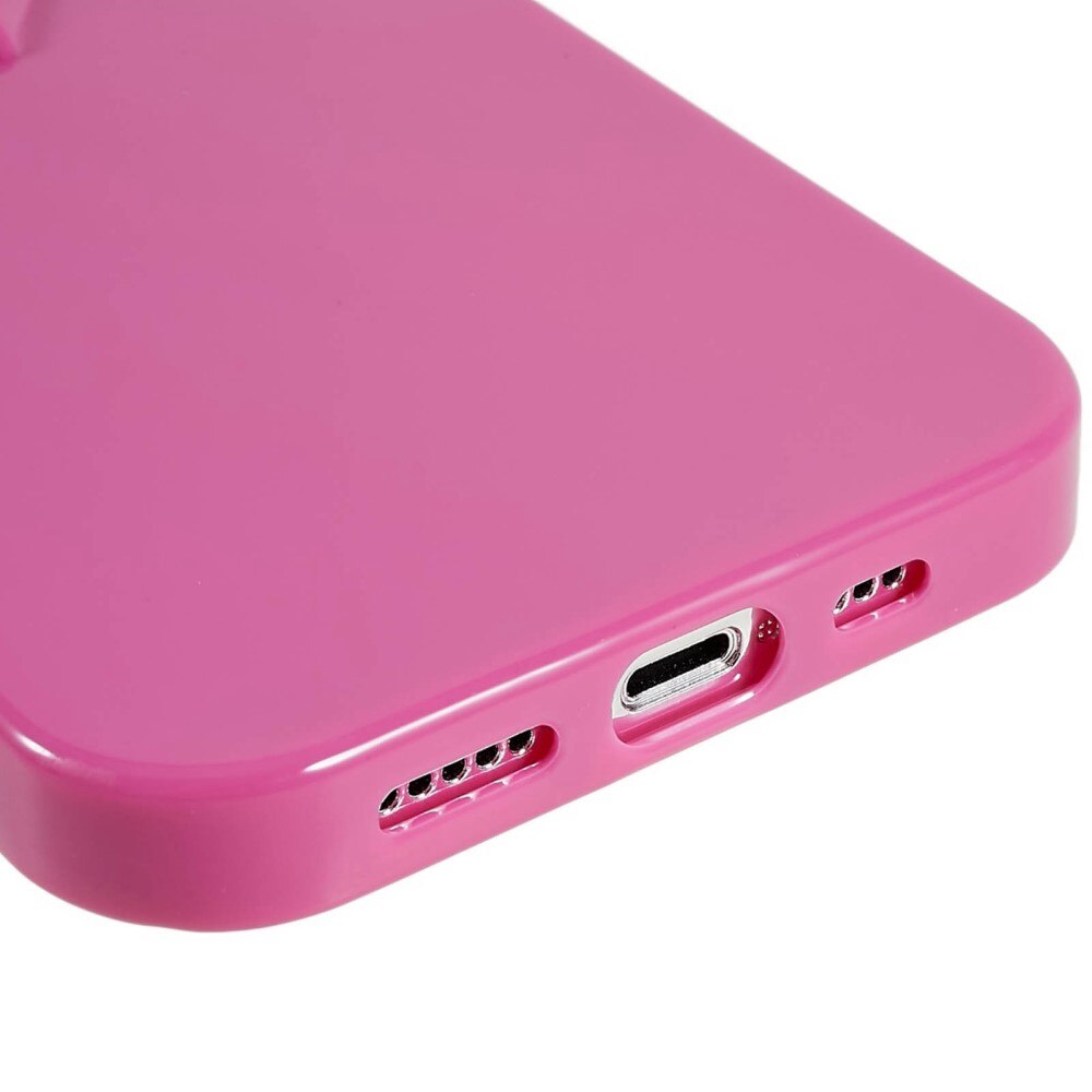 Coque TPU Cœur iPhone 15 Pro, rose