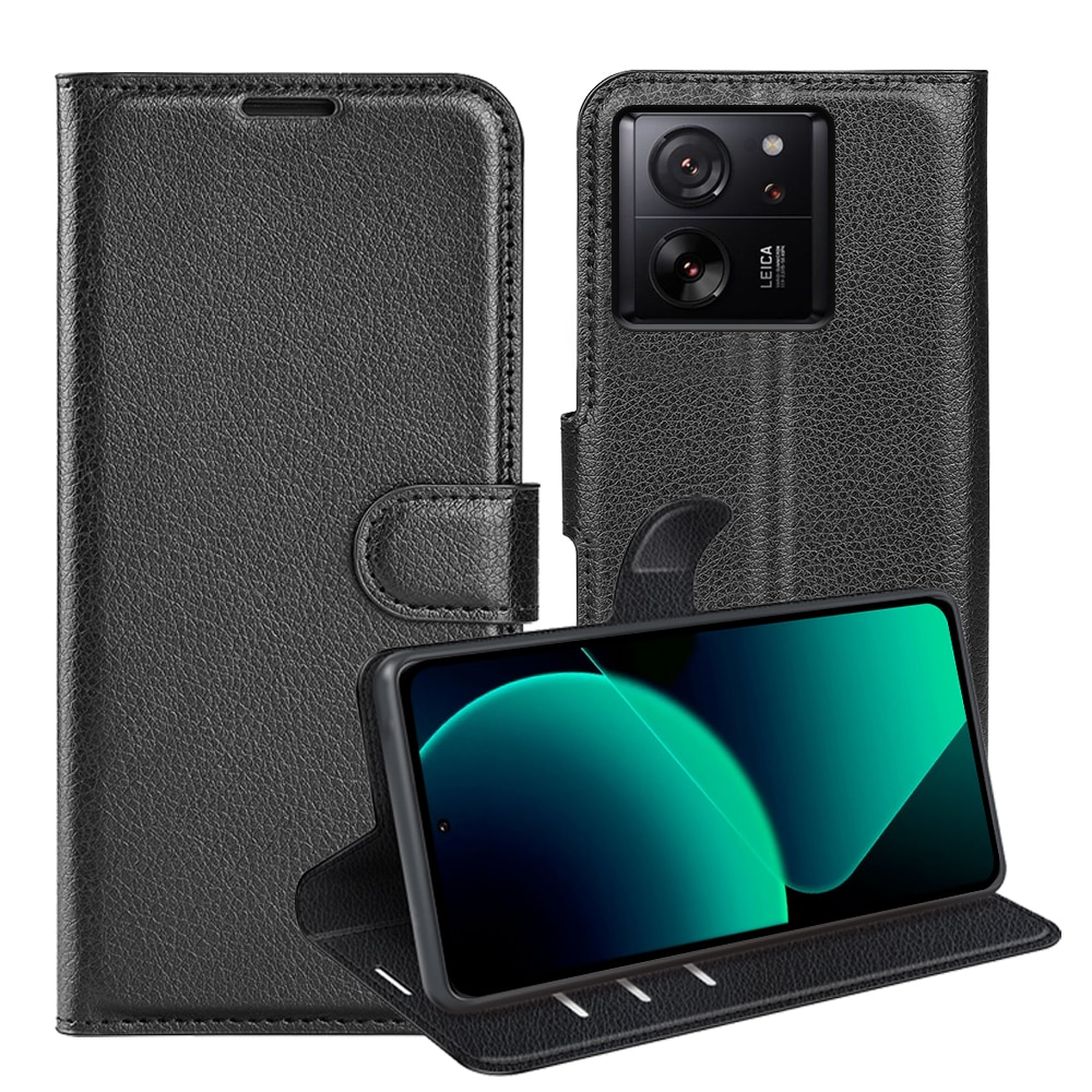 Coque portefeuille Xiaomi 13T, Noir