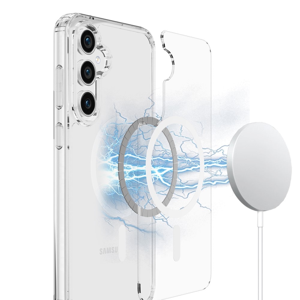 Coque hybride MagSafe Samsung Galaxy S23 FE, transparent