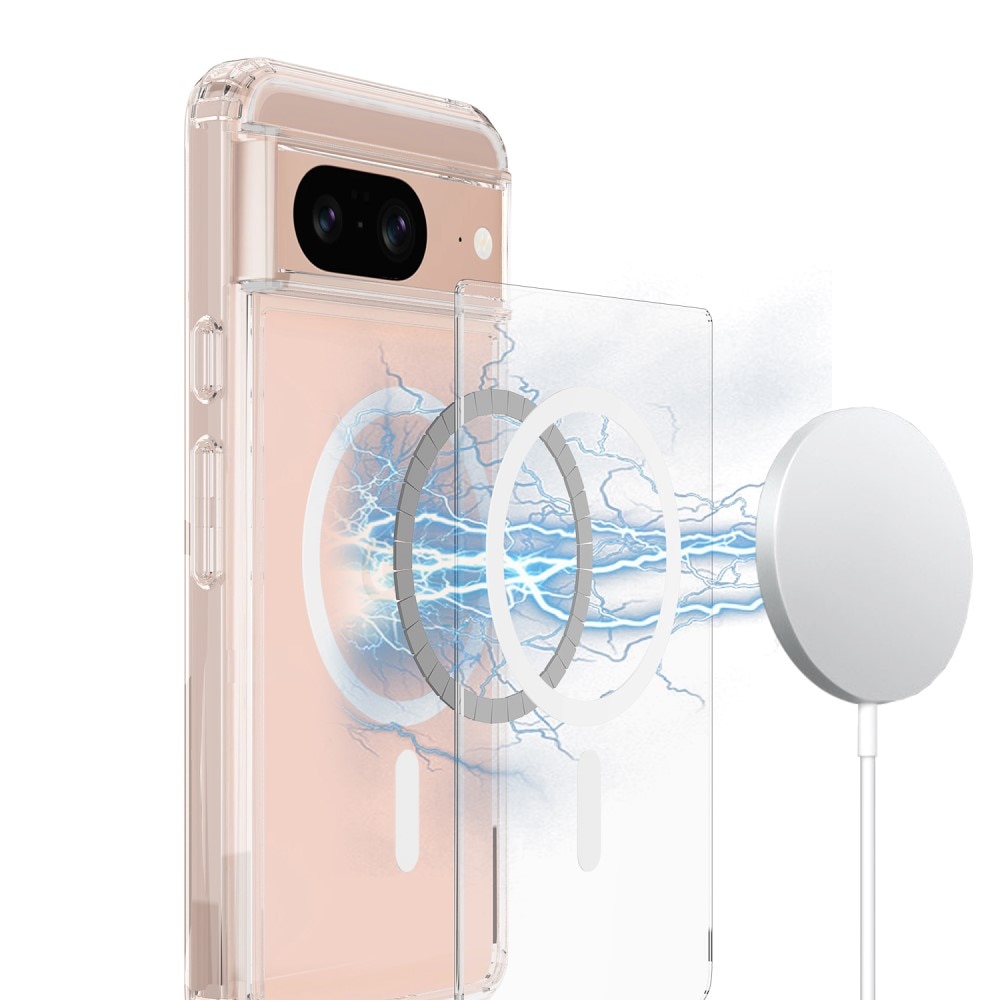 Coque hybride MagSafe Google Pixel 8, transparent