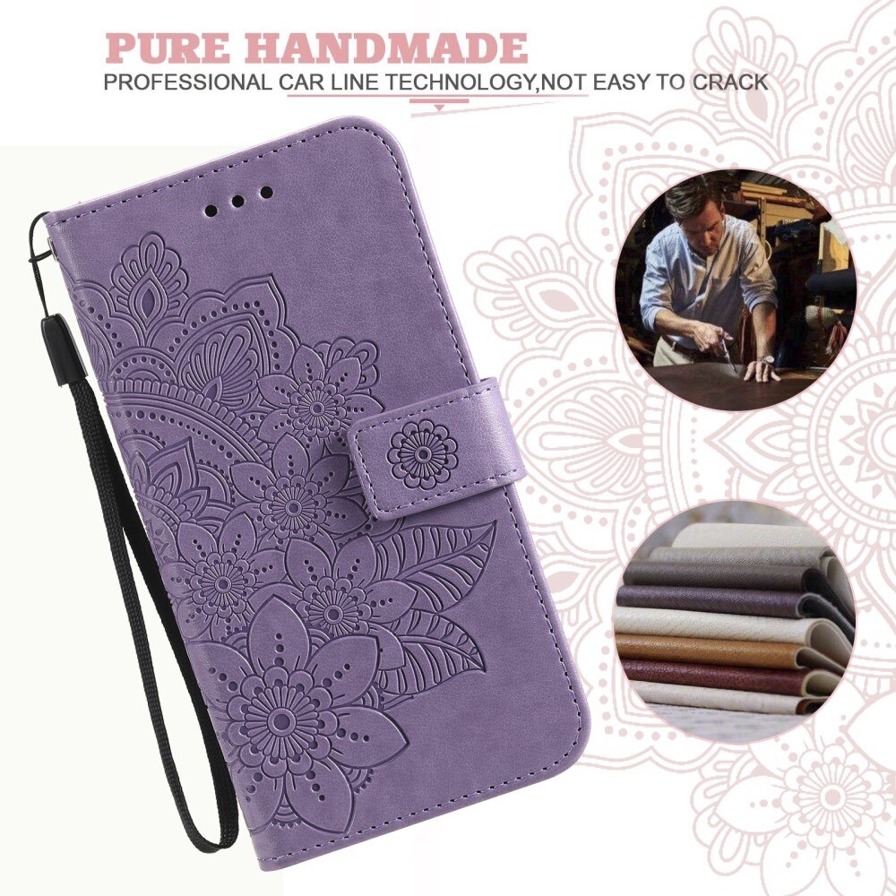 Étui en cuir Mandala Xiaomi 13T, violet