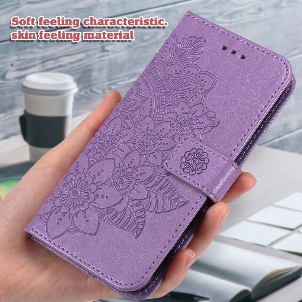 Étui en cuir Mandala Xiaomi 13T, violet