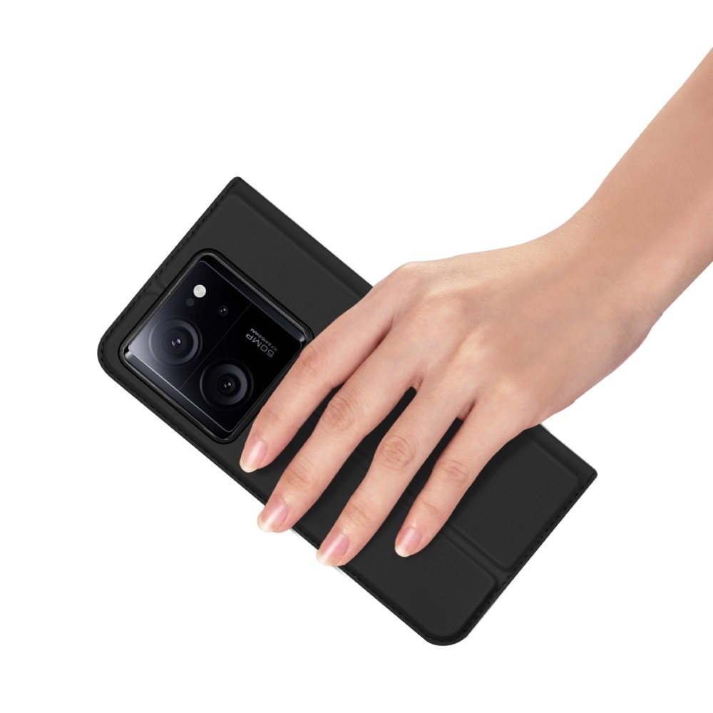 Étui portefeuille Skin Pro Series Xiaomi 13T, Noir