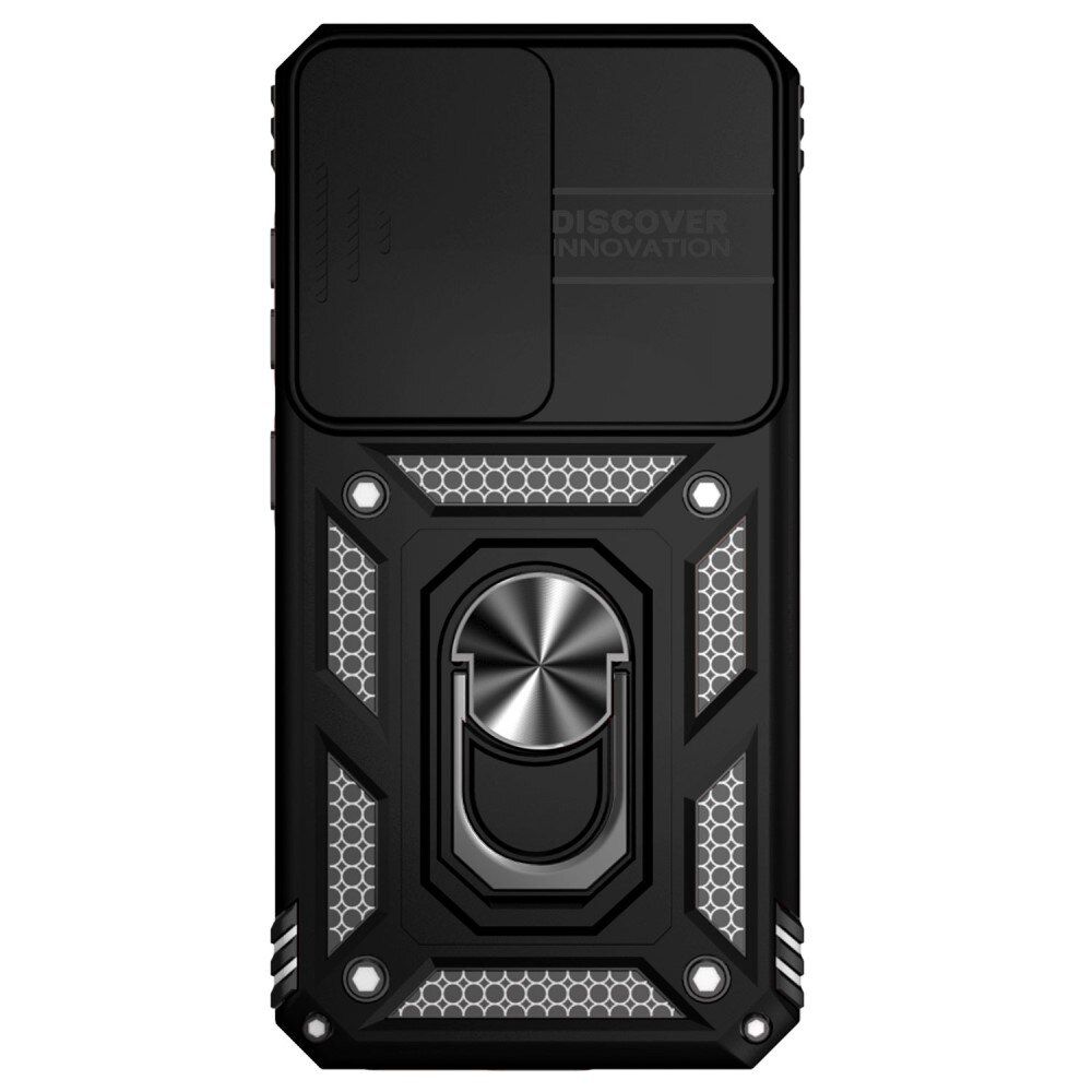 Coque Hybride Ring avec Protège Caméra Samsung Galaxy S23 FE, Noir