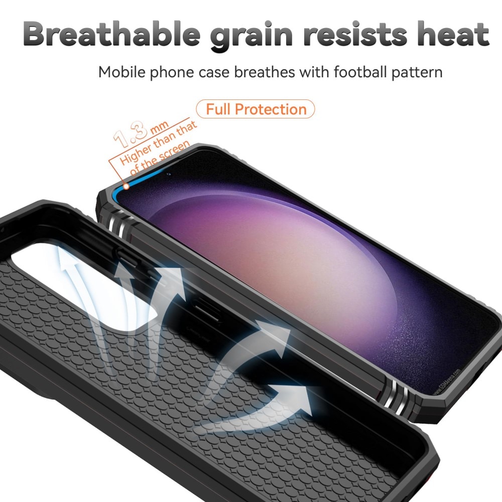 Coque Hybride Ring avec Protège Caméra Samsung Galaxy S23 FE, Noir