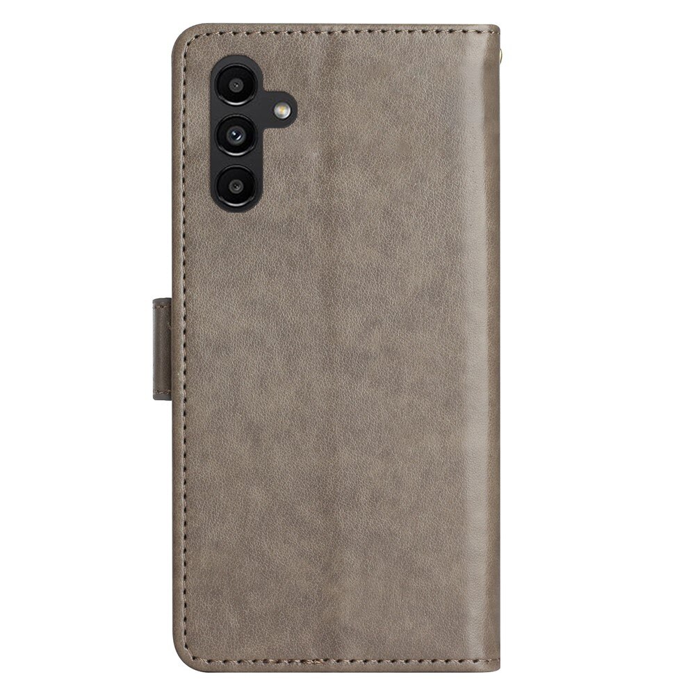 Étui en cuir à papillons pour Samsung Galaxy A25, Gris