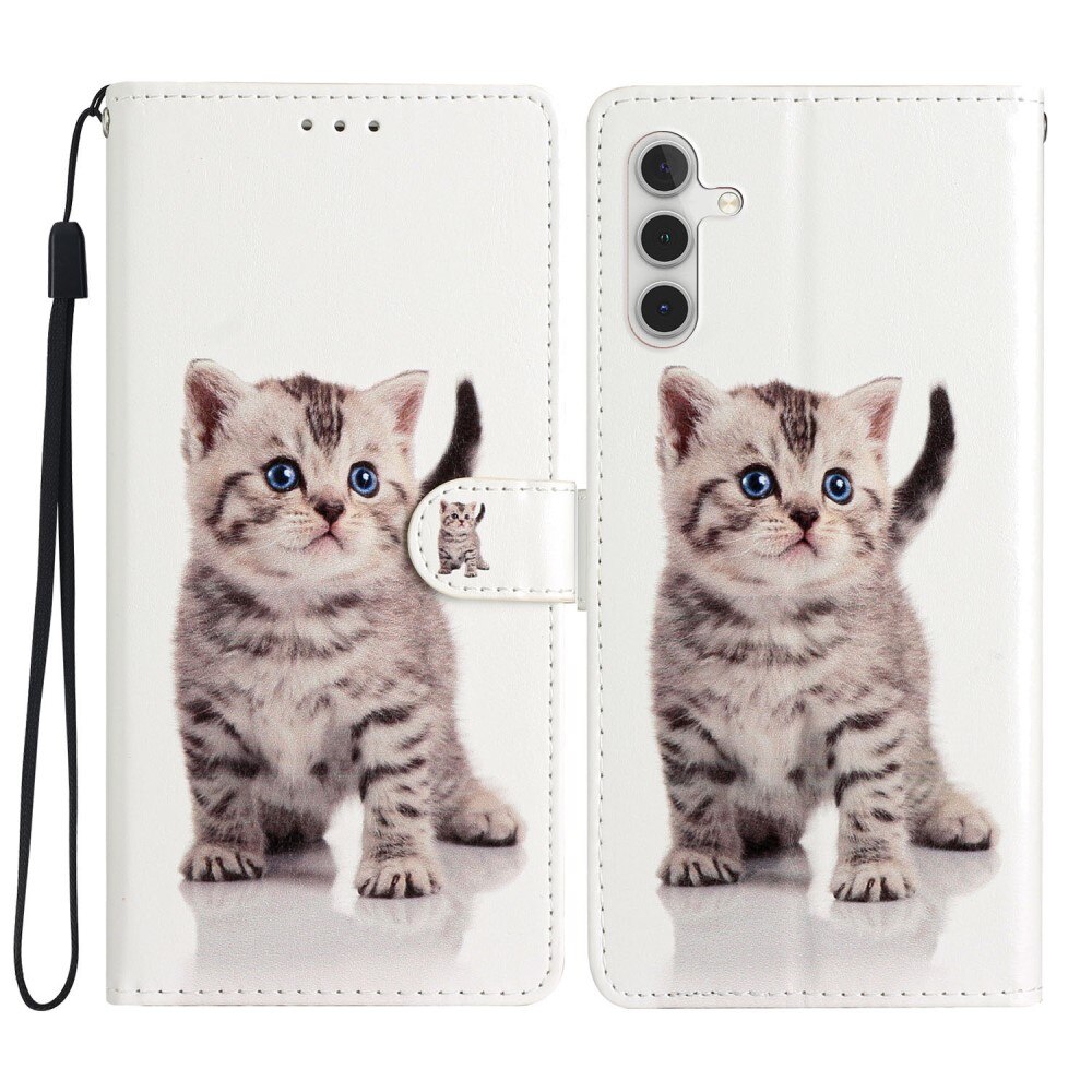 Coque portefeuille Samsung Galaxy A15, chaton