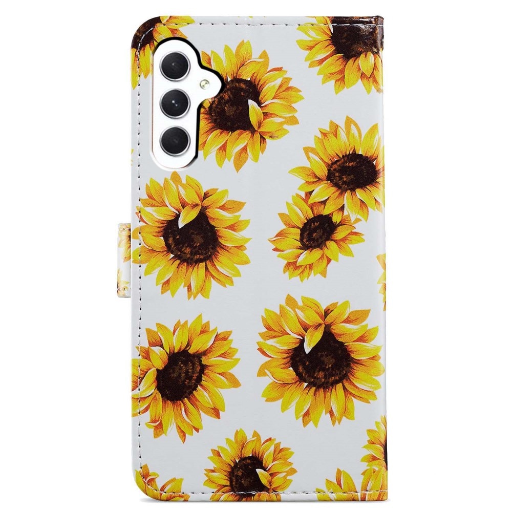 Coque portefeuille Samsung Galaxy A15, tournesol