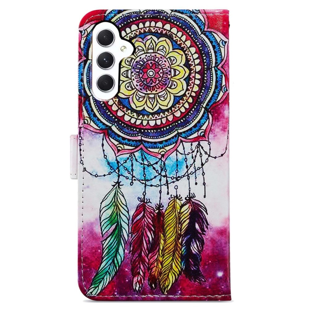 Coque portefeuille Samsung Galaxy A15, attrape-rêves roses