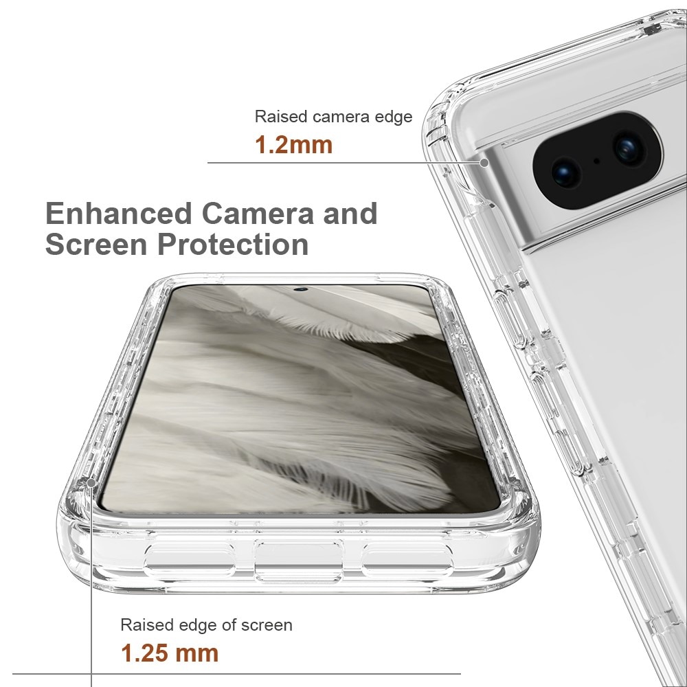 Coque de couverture complète Google Pixel 8, transparent